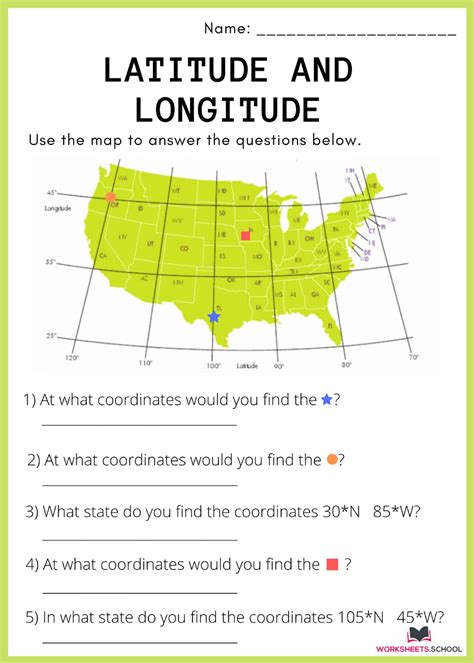 using latitude and longitude worksheet answers